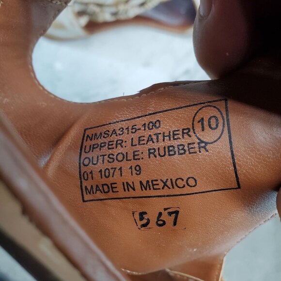 Naughty Monkey Shoes Womens 10 Loop D Loop Tan Leather Sandals - Picture 3 of 9